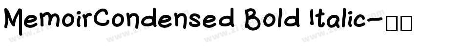 MemoirCondensed Bold Italic字体转换
